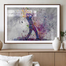 Watercolor Golf Swing Wall Art Canvas Print | Vibrant