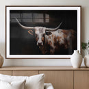 Texas Longhorn Wall Art Canvas Print | Western Ranch Decor |