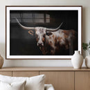 Texas Longhorn Wall Art Canvas Print | Western Ranch Decor |