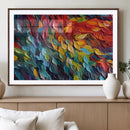 Vibrant Abstract Leaf Wall Art Canvas Print | Bold Colorful
