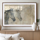 Abstract Horse Canvas Print | Modern Farmhouse Wall Art |