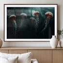 Abstract Jellyfish Wall Art Canvas Print