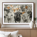 Texas Longhorn Wall Art Canvas Print – Herd Abstract Cow by MyGreatCanvas | Canvas Wall Art Prints | Photo Prints & Wall Decor