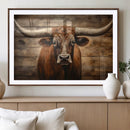 Longhorn Bull Wall Art | Canvas Print | Ready to Hang | by MyGreatCanvas | Canvas Wall Art Prints | Photo Prints & Wall Decor