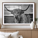 Scottish Highland Cow Wall Art Canvas Print | Ready to Hang