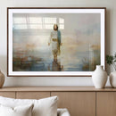 Framed Jesus Walking on Water Wall Art - 3-Panel Christian