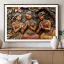 Indian Woman Statue Wall Art Canvas Print