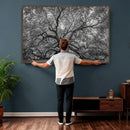 Majestic Angel Oak Tree Black and White Canvas Print – Multi by MyGreatCanvas | Canvas Wall Art Prints | Photo Prints & Wall Decor