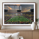 University of Michigan Wolverines Print Canvas, Football