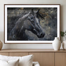 Large Abstract Horse Wall Art Canvas Print | Farmhouse Wall