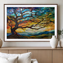 Mosaic Tree Wall Art | Ready to Hang Stained Glass Style