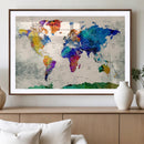 World Map Canvas Print – Framed Travel Map Wall Art for by MyGreatCanvas | Canvas Wall Art Prints | Photo Prints & Wall Decor