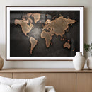 World Map Canvas Print – Framed Travel Map Wall Art for