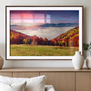 Autumn Mountain Foggy Landscape Wall Art Canvas Print | by MyGreatCanvas | Canvas Wall Art Prints | Photo Prints & Wall Decor