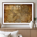 Vintage World Map Canvas Print – Antique Push Pin Travel by MyGreatCanvas | Canvas Wall Art Prints | Photo Prints & Wall Decor