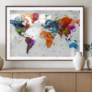 World Map Canvas Print – Framed Travel Map Wall Art for by MyGreatCanvas | Canvas Wall Art Prints | Photo Prints & Wall Decor