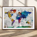 World Map Canvas Print – Detailed Map of the World Wall Art