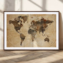 Push Pin World Map Canvas Print – Framed Travel Tracker Wall by MyGreatCanvas | Canvas Wall Art Prints | Photo Prints & Wall Decor