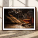 Whiskey and Cigar Wall Art Canvas Print by MyGreatCanvas | Canvas Wall Art Prints | Photo Prints & Wall Decor