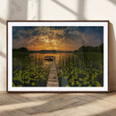 Lake and Flower Wall Art Canvas Print