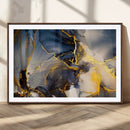Large Abstract Wall Art Print -  Gold and Blue Abstract
