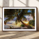 Tropical Island Sunset on the Beach Palms Wall Art Canvas by MyGreatCanvas | Canvas Wall Art Prints | Photo Prints & Wall Decor