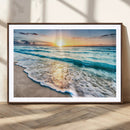Sunset Beach Waves Canvas Wall Art – 5-Panel Ocean Sunset by MyGreatCanvas | Canvas Wall Art Prints | Photo Prints & Wall Decor