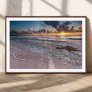 Sea Ocean Sunset Beach Wall Art Canvas Print