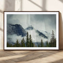 Mountain Mist Canvas Wall Art Print | 3-Panel Foggy Forest