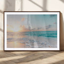 Tranquil Ocean Beach Sunset Canvas Wall Art | 3-Panel by MyGreatCanvas | Canvas Wall Art Prints | Photo Prints & Wall Decor