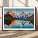 Landscape Mountain and Lake View Wall Art Canvas Print