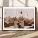 Boho Wall Art Canvas Print Set Mid-Century Prints Bohemian