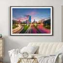 Dallas City Lights Large Wall Art Dallas Cityscape Canvas