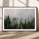 Misty Pine Forest Wall Art Canvas Print | 3 Panel Green by MyGreatCanvas | Canvas Wall Art Prints | Photo Prints & Wall Decor