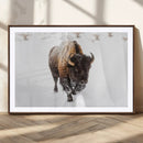 Bison Winter Wall Art Canvas Print For Farmhouse Decor