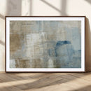 Abstract Blue and Beige Wall Art, Modern Minimalist Canvas