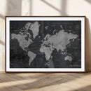World Map Canvas Print – Detailed Map of the World Wall Art