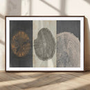 Boho Tree Ring Wall Art, Modern Minimalist Wood Grain
