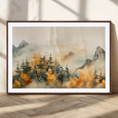 Abstract Watercolor Mountains and Trees Autumn Art, by MyGreatCanvas | Canvas Wall Art Prints | Photo Prints & Wall Decor