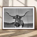 Texas Longhorn Cow Wall Art, Texas Longhorn Canvas, Cattle