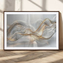 Abstract art Grey and Gold Lines Wall Art