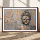 Abstract Buddha Statue Wall Art Canvas Print - Modern