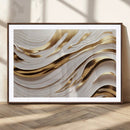 Gold and White Abstract Wave Canvas – Elegant Flowing Design by MyGreatCanvas | Canvas Wall Art Prints | Photo Prints & Wall Decor