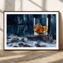 Whiskey Ice Wall Art Canvas Print