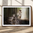 Jesus Canvas Wall Art - Jesus Running After Lost Lamb,
