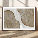 Rustic Brown Tree Ring Wall Art Canvas Print – Framed and