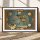 Avatar Wall Art: The Last Airbender Vintage Map - Wall Art