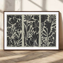 Modern Botanical Wall Art - Floral Black and White Canvas