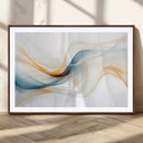 Decorative Turquoise Abstract Wave Wall Art Canvas Print