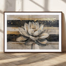 Abstract Lotus Flower Wall Art Canvas Print, Meditation Yoga